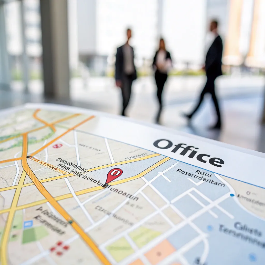 Map showing office location