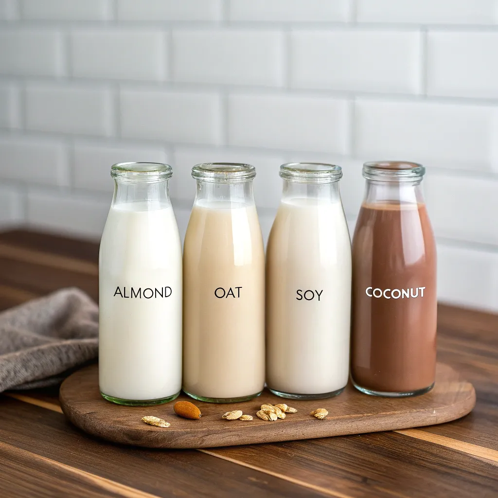 Selection of plant-based milks